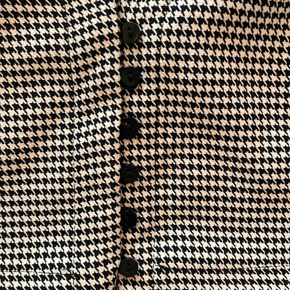 Zara Cropped Button Front Houndstooth Bolero Styl… - image 4
